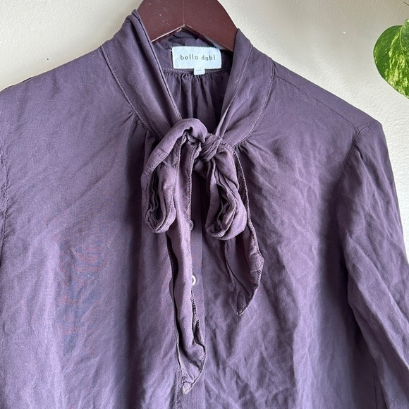 Anthropologie Bella Dahl Tie Neck Button Down Blouse - Picture 2 of 4